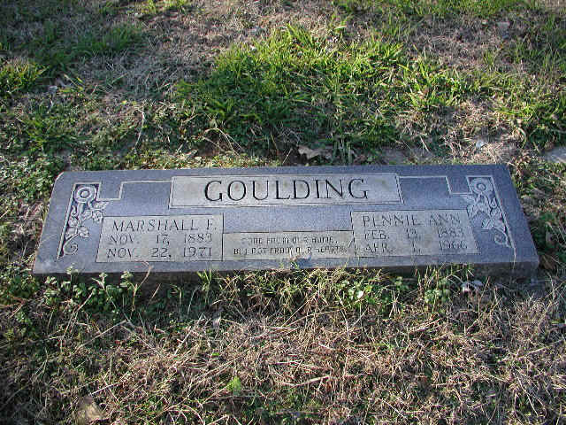 Marshall F. & Pennie Ann Goulding