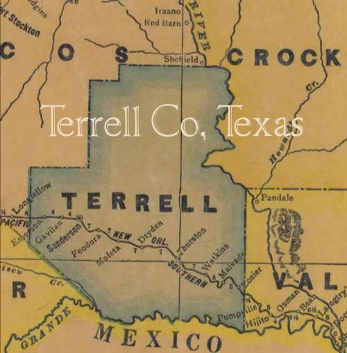 1940s railroad map, Terrell County, TXGenWeb