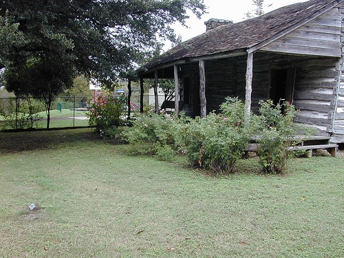 A.L. Brock Log Cabin Story, Lockhart, Texas