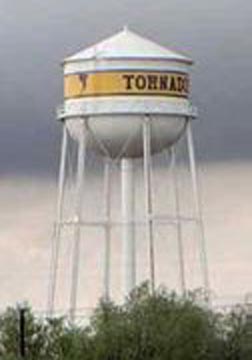Water tower in Lamesa, Dawson County, Texas