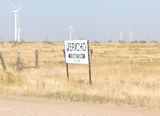 Jericho Cemetery sign, Donley County, Texas