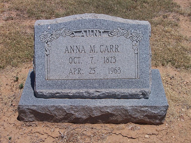 Anna M. Carr, Floyd County, Texas