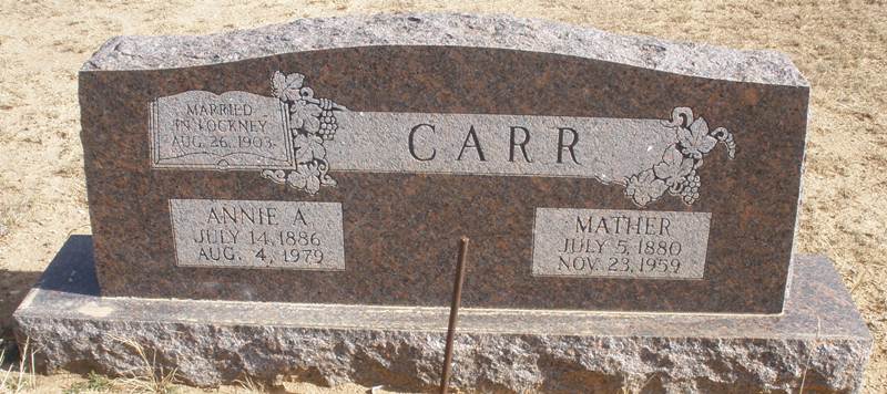 Annie Almeda Allen Carr, Floyd County, Texas