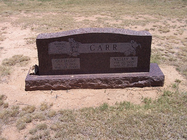 Gertrude Carr, Floyd County, Texas