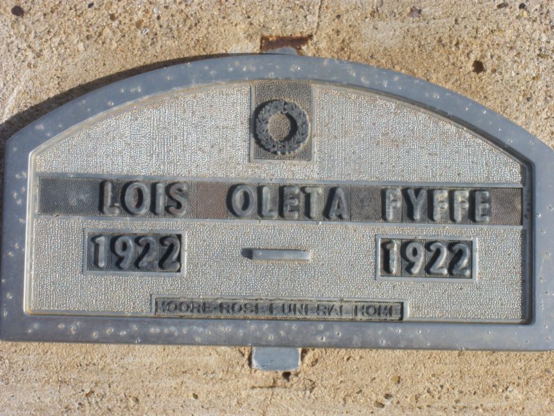 Lois Oleta Pyfee, Floyd County, Texas
