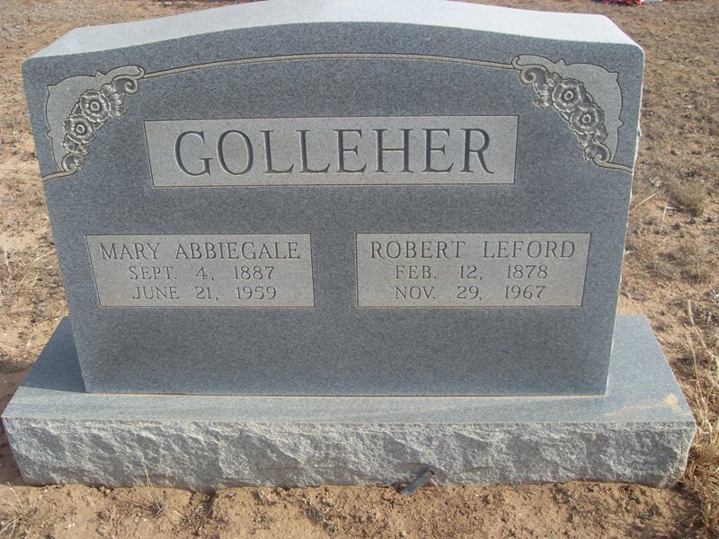 Robert Leford Golleher, Floyd County, Texas