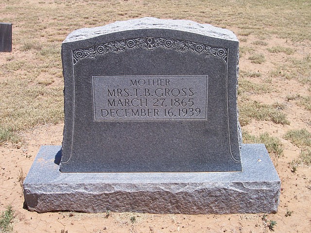 Mrs T. B. Gross, Floyd County, Texas