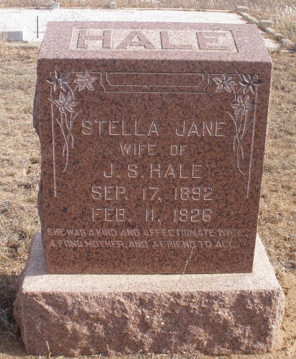 Stella Jane Hale, Floyd County, Texas