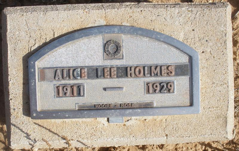 Alice Lee Holmes, Floyd County, Texas