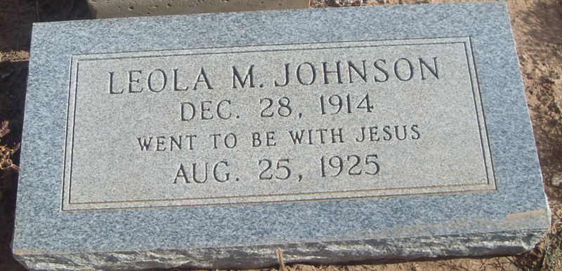 Leola M. Johnson, Floyd County, Texas