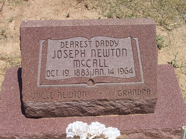 Joseph Newton McCall, Floyd County, Texas