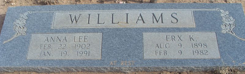 Anna Lee Williams, Floyd County, Texas