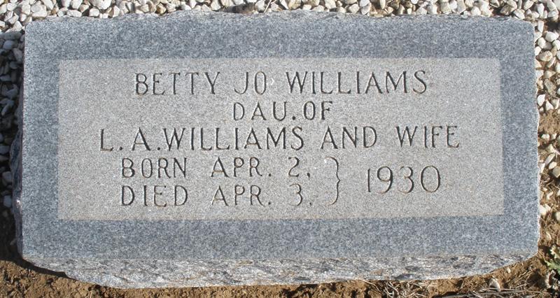 Betty Jo Williams, Floyd County, Texas