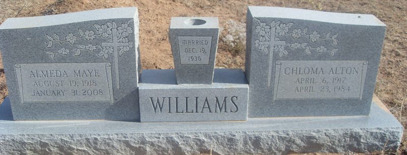 Almeda Maye Carr Williams, Floyd County, Texas