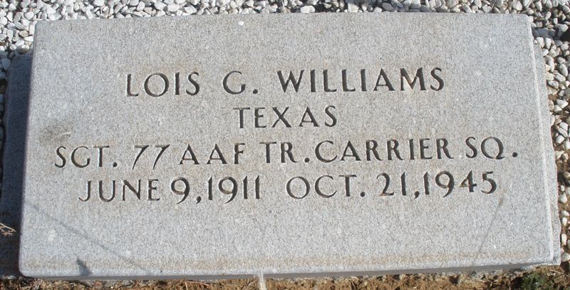 Lois G. Williams, Floyd County, Texas