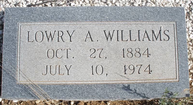 Lowry Aldine Williams, Floyd County, Texas